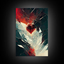 Carregar imagem no visualizador da galeria, Anatomy of a Broken Heart, Framed Canvas Print, Ready To Hang Framed Wall Art, Living Room Wall Hanging
