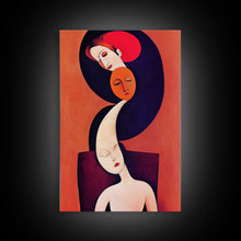 Carregar imagem no visualizador da galeria, Dreaming Of You Cubism Woman Faces Abstract Fine Art Print, Wall Art Print, Wall Poster
