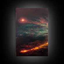 Carregar imagem no visualizador da galeria, Galaxy Full of Stars, Pixel Space Art, Pixel Art, 3 piece wall art, 3 piece canvas, unique colorful living room wall art
