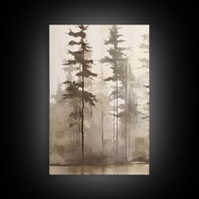 Load image into Gallery viewer, FRAMED Olive Green and Beige Art 3 Panel Set Beach Landscape Painting Framed Wall Art Large Prints Art Framed Landscape Art Print Giclee
