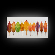 Carregar imagem no visualizador da galeria, Fall Leaves Photography Study, Framed Canvas Print, Fall Decor, Autumn Decor, Fall Centerpiece, Seasonal Art, Fall Centerpiece
