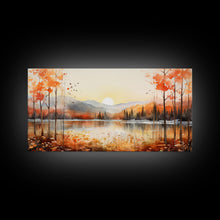 Carregar imagem no visualizador da galeria, Beautiful Sunset Landscape Painting On Canvas, Original Canvas Print Nature Art, Fancy Landscape Wall Art, Bedroom Wall Decor Gifts Boho Art
