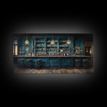 Load image into Gallery viewer, Bar Decor, Prohibition Wall Art, Saloon Wall Art, Canvas Print, Wall Hanging, Panoramic Art, Farmhouse Wall Decor, Kitchen Print, Gift Ideas
