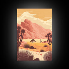 Load image into Gallery viewer, Abstract Cactus Desert Print Set of 3 Prints, Boho Decor, Desert Sun Moon Wall Art, Terracotta Blush Black Art, Framed Canvas
