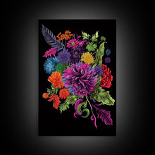 Carregar imagem no visualizador da galeria, Beautiful Wildflowers Canvas Prints  - Set of 3 - Framed Wall Art- Wild Flowers - Mother&#39;s Day - Gift For Her - Floral / Botanical Art
