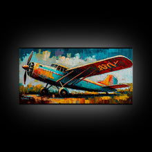 Carregar imagem no visualizador da galeria, Aeroplane Art, Antique Airplane Painting Canvas Print, Framed Canvas Art, Above Sofa Art, Gift for RC Plane Pilot
