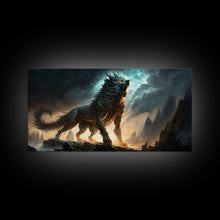Load image into Gallery viewer, Fenrir, Fenrisúlfr, Norse Mythology, Hróðvitnir, Vánagandr, Vanargand, Fantasy Wolf Art, Nordic Fantasy Art
