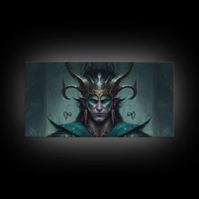 Carregar imagem no visualizador da galeria, Aesthetic Loki the Trickster God, Norse Mythology, Framed Canvas Print, Extra Large Art, Fantasy Decor, Pastel Aesthetic Art
