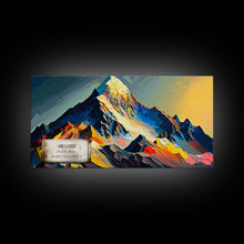 Carregar imagem no visualizador da galeria, Abi Gamin, Wall Art, Original Mountain Painting Print, Travel Poster, Mountain Landscape Wall Decor, Mountains of India
