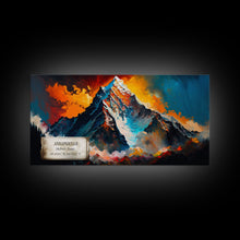 Carregar imagem no visualizador da galeria, Annapurna II, Wall Art, Original Mountain Painting Print, Travel Poster, Mountain Landscape Wall Decor, Abstract Mountain Art
