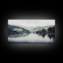 Load image into Gallery viewer, Blue Lake Art | Framed Canvas Print | Blue Lake Painting | Oregon Lake House Decor | Guest Room Landscape Painting | Sparks Lake Painting
