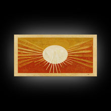 Carregar imagem no visualizador da galeria, Abstract Midcentury Modern Sunburst, Canvas Print, Art Deco Style wall art, sun with sun rays, sun burst, boho style, ready to hang

