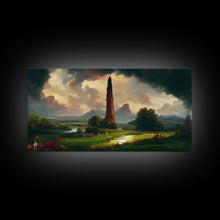 Load image into Gallery viewer, Dark Tower, High Fantasy Art Canvas Print, unique wall art, fantasy concept art
