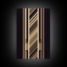 Carregar imagem no visualizador da galeria, Art Deco Wall art, Framed Canvas Print, Art Deco, Gold art, Framed painting, Geometric art, Beautiful art, Lines art, Guest room art
