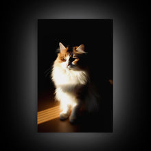Load image into Gallery viewer, Portrait of a Calico Cat, Framed Canvas Print, Cat Art, Cat Photography, Cat Wall Art
