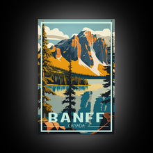 Load image into Gallery viewer, Banff, Canada Wall Art, Canada Art Print, Alberta, Travel Wall Print, Travel Poster, Travel Artwork, Travel Wall Art, Canvas Wall Print
