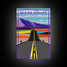 Load image into Gallery viewer, Death Valley, California Wall Art, America Travel Poster, Travel Wall Print, Travel Poster, Travel Wall Art, Canvas Wall Print
