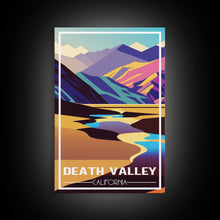 Load image into Gallery viewer, Death Valley, California Wall Art, America Travel Poster, Travel Wall Print, Travel Poster, Travel Wall Art, Canvas Wall Print
