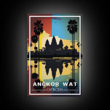 Carregar imagem no visualizador da galeria, Cambodia Art, Angkor Wat, Asian Art, Travel Wall Print, Travel Poster, Travel Artwork, Travel Wall Art, Wall Poster, Canvas Wall Print
