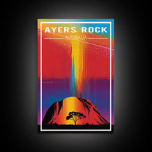 Carregar imagem no visualizador da galeria, Australia Art, Ayers Rock, Australia, Colorful Art, Travel Wall Print, Travel Poster, Travel Artwork, Travel Wall Art, Canvas Wall Print
