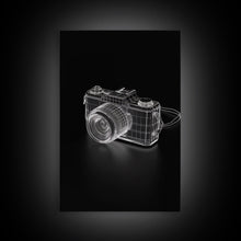 Carregar imagem no visualizador da galeria, Camera Wall Art, Photography Art, Craft Room Wall Decor, Minimalist Print, Wall Decor, Canvas Print, Wall Art, Framed Canvas
