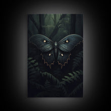 Carregar imagem no visualizador da galeria, Butterfly In Woods, Butterfly Wall Decor, Dark Art, Green Wall Art, Insect Wall Decor, Wall Decor, Canvas Print, Wall Art, Framed Canvas

