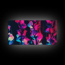 Carregar imagem no visualizador da galeria, Abstract Flowers Wall Decor, Floral Wall Art, Nature Print, Panoramic Wall Decor, Canvas Print, Wall Art, Framed Canvas Art
