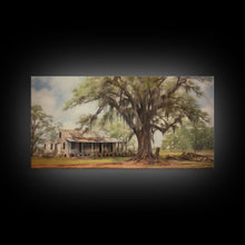Carregar imagem no visualizador da galeria, Abandoned House Wall Decor, Rural Wall Decor, Old Farm House Wall Decor, Panoramic Wall Decor, Canvas Print, Wall Art, Framed Canvas Art
