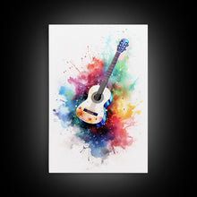 Cargar imagen en el visor de la galería, Cosmic Acoustic Guitar Wall Art Framed Canvas Print, Guitar Art, Guitar Wall Art, Music Art, Guitar Poster, Guitar Player Gift, Guitar Gifts
