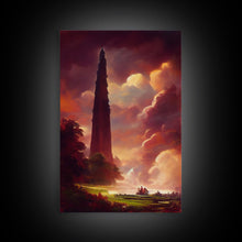Load image into Gallery viewer, Dark Tower, High Fantasy Art Canvas Print, unique wall art, fantasy concept art
