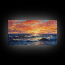 Carregar imagem no visualizador da galeria, Beach Art, Framed Canvas Print, Beach Wall Art, Gift For Him, Above Sofa Art, Centerpiece Art, Wall Decor, Beach Print, Beach Wall Decor
