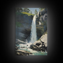 Carregar imagem no visualizador da galeria, Waterfalls Wall Art, Nature Art Print, Landscape Print, Canvas Print, Wall Art, Vertical Print, Travel Print, Teacher Gift, Farmhouse Art
