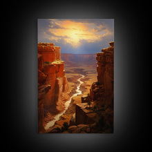 Carregar imagem no visualizador da galeria, Canyon Wall Art, River Wall Print, Landscape Print, Canvas Print, Wall Art, Vertical Art, Family Room Wall Art, Home Decor Prints, RV Decor
