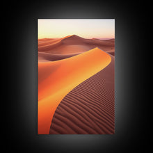 Load image into Gallery viewer, Desert Ladscape, Sand Dunes Art Print, Desert Art, Canvas Print, Wall Art, Vertical Art, Office Wall Decor, Landscape Print, Family Room Art
