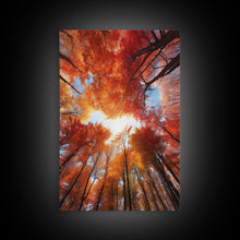Carregar imagem no visualizador da galeria, Fall Wall Art, Trees Art Print, Nature Wall Art, Canvas Print, Wall Art, Vertical Art, Nature Lover Gift, Modern Office Art, Living Room Art
