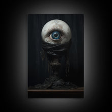 Load image into Gallery viewer, The Eye, Gothic Victorian Horror Art, Cosmic Horror, Framed Canvas Canvas Print, Halloween Decor
