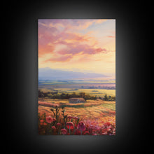 Load image into Gallery viewer, French Countryside Art, 3 Panel Art, Framed Canvas Prints, Extra Large Wall Art, Boho Minimalist Centerpiece Art, Huge Art Painting
