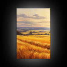 Load image into Gallery viewer, Countryside Wall Art, Wheat Field Art Print, Landscape Wall Art, Countryside Art, Canvas Print, Wall Art, 3 Piece Wall Art, Dorm Room Art
