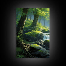 Carregar imagem no visualizador da galeria, Forest Wall Art, Waterfalls Print, Landscape Print, Canvas Print, Set Of 3 Prints, Wall Art, 3 Piece Wall Art, Home Office Art, Office Decor
