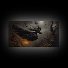 Cargar imagen en el visor de la galería, Cool Witch Art, Pagan Art, Framed Canvas Print, Halloween Wall Art, Witch Poster, Halloween Decoration, Witch Print, Halloween Witch
