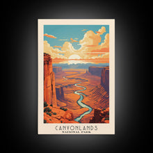 Carregar imagem no visualizador da galeria, Canyonlands National Park Utah Travel Art, National Park Print, Minimalist Travel Art, Midcentury Modern Style Landscape Painting
