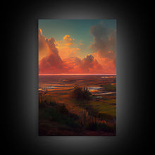 Load image into Gallery viewer, Ocean At Sunset, Lakehouse Wall Decor, 3 Piece Canvas Decor, 3 Piece Wall Art, Ready To Hang Canvas Prints
