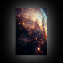 Carregar imagem no visualizador da galeria, Galaxy of Stars, Scifi, String Theory, 3 Piece Wall Art, Ready To Hang Canvas Print, Cool Living Room Wall Art Decor

