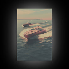 Load image into Gallery viewer, Boat, Seascape Art, Nautical Wall Art, Canvas Print, Wall Hanging, Portrait Art, Ocean Wall Art, Lake House Gift, Beach House Wall Decor
