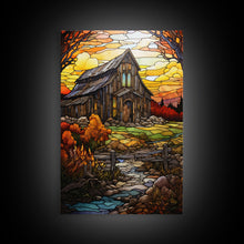 Carregar imagem no visualizador da galeria, Farm House Art, Abstract Art, Fall Art, Canvas Print, Wall Hanging, Portrait Art, Family Gift, Home Decor Prints, Ranch House Decor
