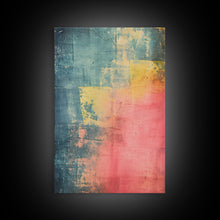 Load image into Gallery viewer, Denim Canvas Print Wall Art, Tie Dye Denim Texture Print On Canvas, Unique Wall Art, Boho Style Art, Minimalist Wall art
