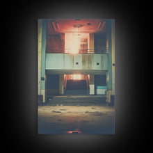 Carregar imagem no visualizador da galeria, Abandoned Building, Retro Wall Canvas Print, Wall Hanging, Portrait Art, Volleyball Mom, Tiny House Decor, Family Gift, Spooky Room Decor
