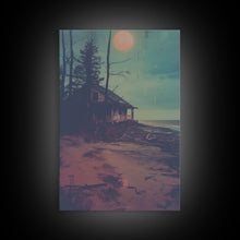 Carregar imagem no visualizador da galeria, Beach House Wall Art, Beach Wall Art, Cabin Art, Canvas Print, Wall Hanging, Portrait Art, Home Wall Decor, Living Room Prints, Travel Print
