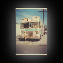 Carregar imagem no visualizador da galeria, Bus, Urban Wall Art, City Art Print, Canvas Print, Wall Hanging, Portrait Art, Urban Art, Apartment Wall Decor, Family Room Art, RV Decor
