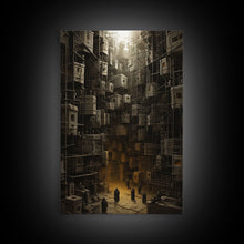 Load image into Gallery viewer, Creepy Wall Decor, Dark Art Print, Canvas Print, Wall Hanging, Portrait Art, Spooky Room Decor, Dark Fantasy Art, Fantasy Artwork,  RV Decor
